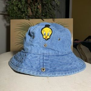Tweety Bird Denim Bucket Hat 